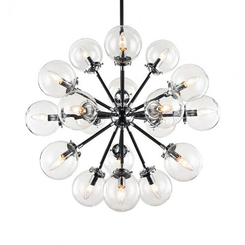 Soleil 18 Light 32 inch Chrome Chandelier Ceiling Light in Chrome and Clear