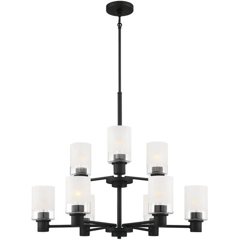 Cedar Lane 9 Light 30 inch Matte Black Chandelier Ceiling Light