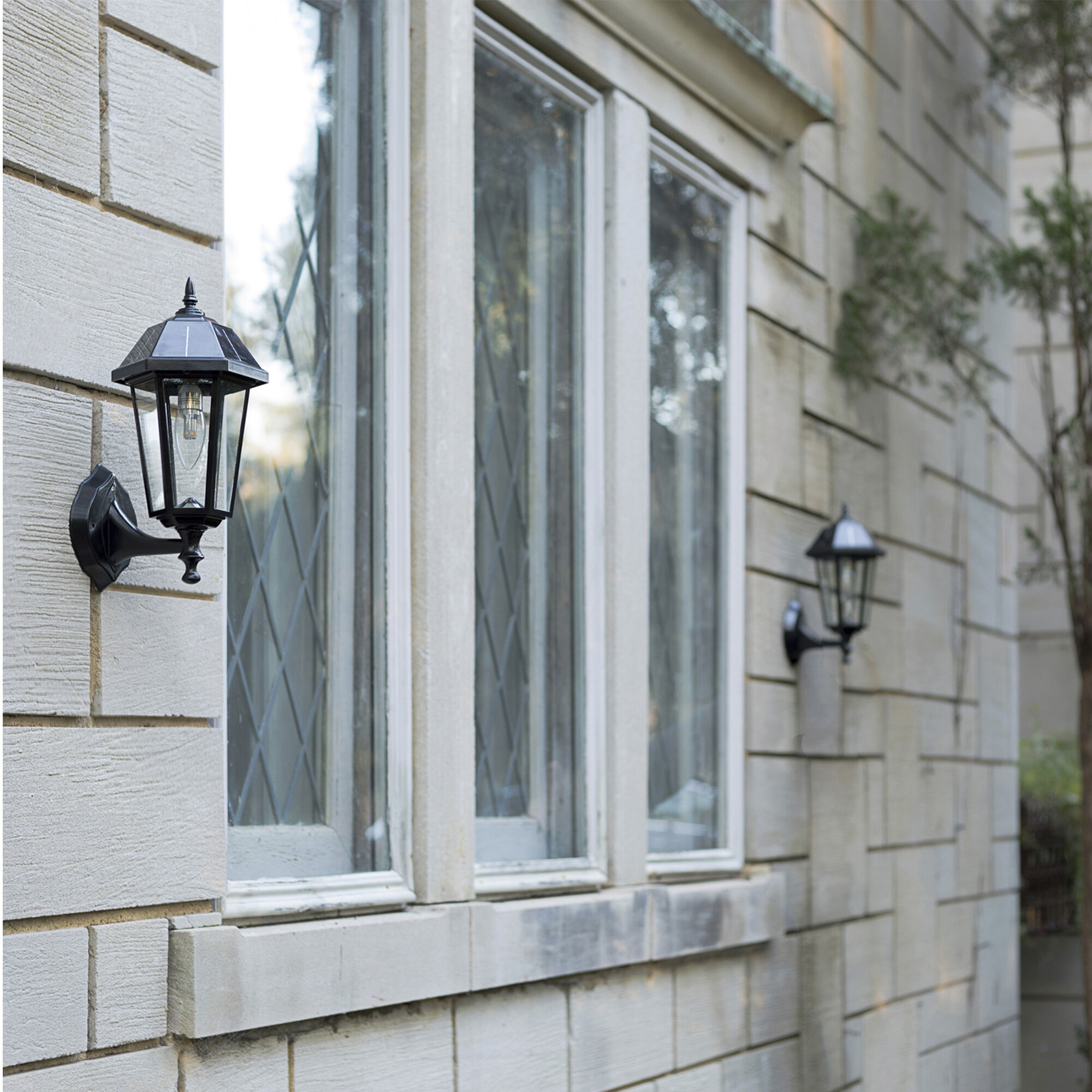 Baytown II LED 19 inch Black Outdoor Post Light, Solar