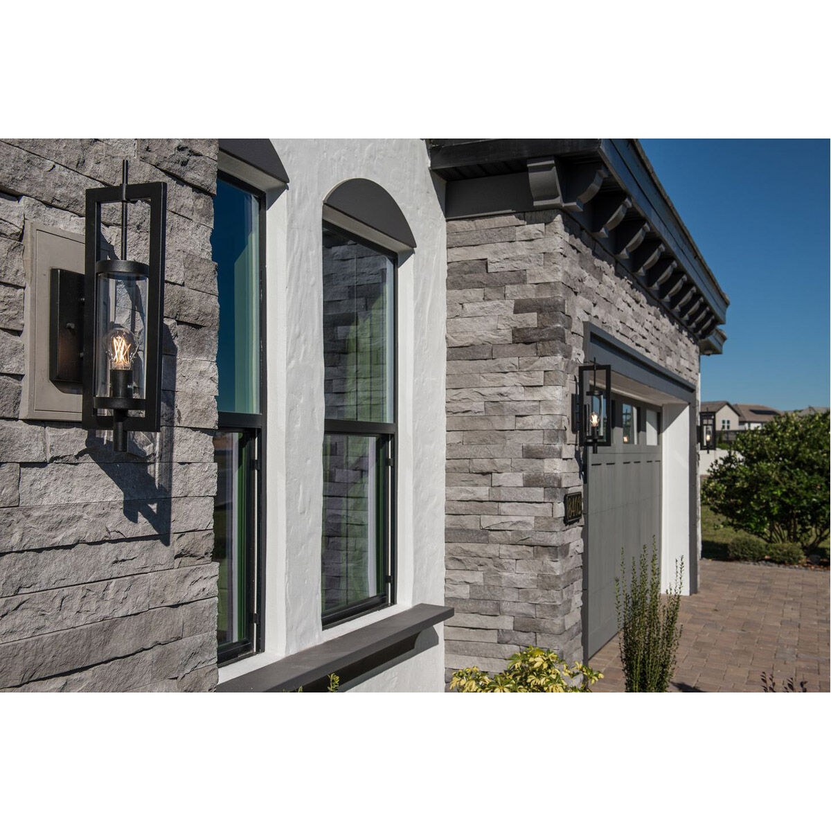 McBee 1 Light 21 inch Textured Black Outdoor Wall Lantern, Medium