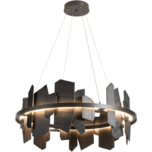 Ardesia LED 38 inch Natural Iron Pendant Ceiling Light, Circular