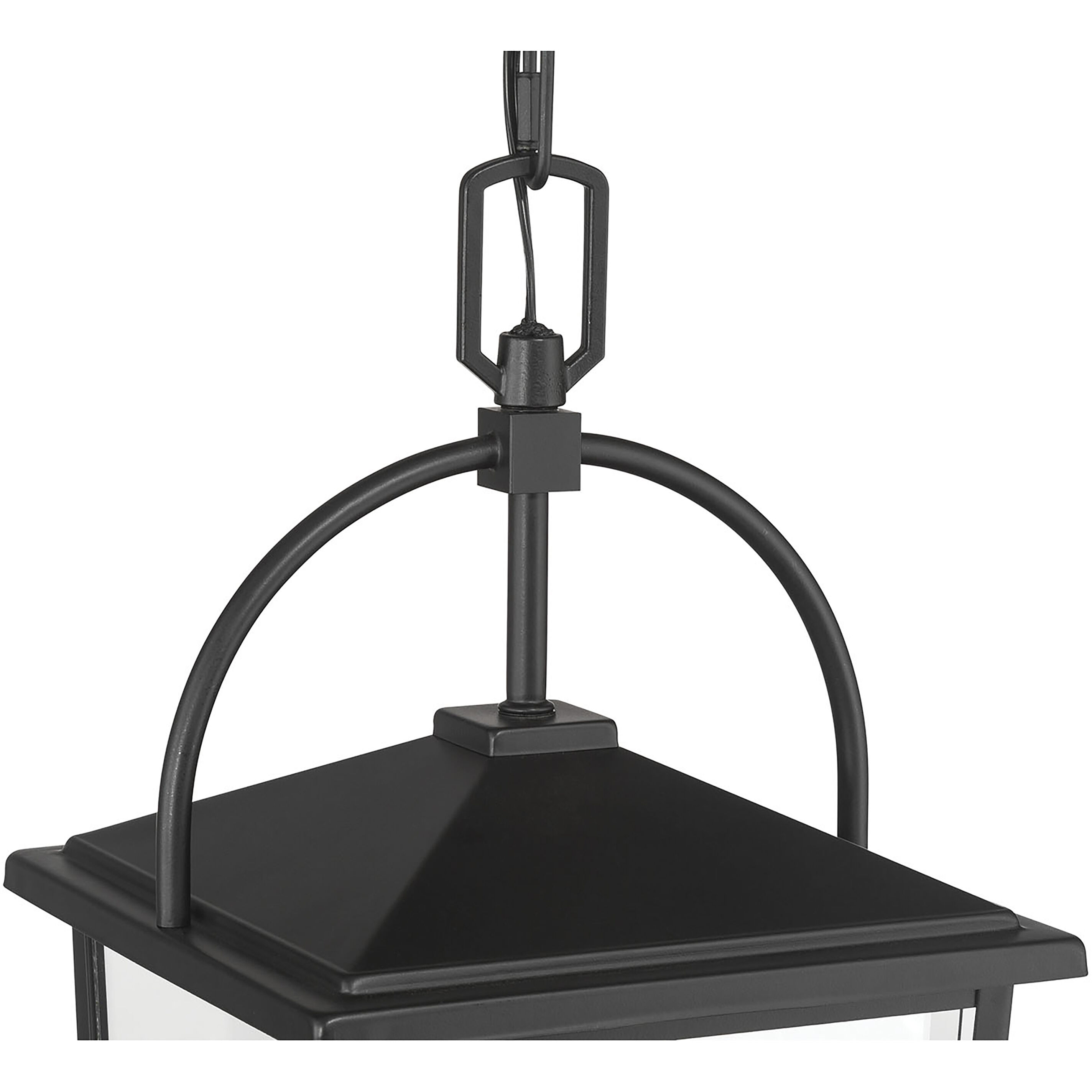 Strathden 2 Light 9 inch Powder Coated Black Outdoor Hanging Lantern