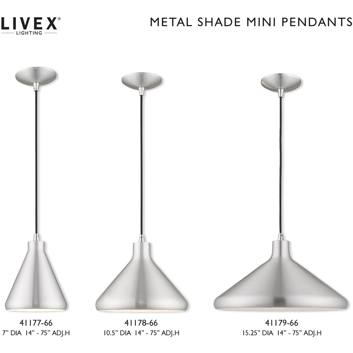 Allison 1 Light 15 inch Brushed Aluminum Mini Pendant Ceiling Light