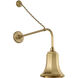 Thomas O'Brien Academy Barn Light LED 31.75 inch Hand-Rubbed Antique Brass Anchored Rex Barn Light in 7.5" Hand-Rubbed Antique Brass Savannah Shade