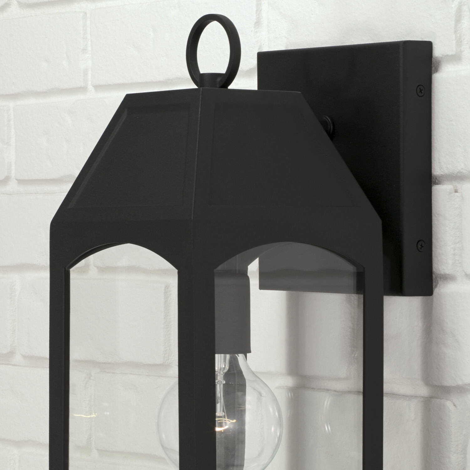 Burton 1 Light 17 inch Black Outdoor Wall Lantern