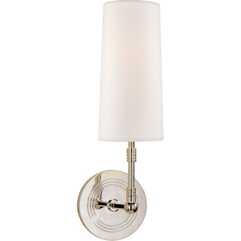 Thomas O'Brien ZIYI 1 Light 4.75 inch Polished Nickel Sconce Wall Light in Linen