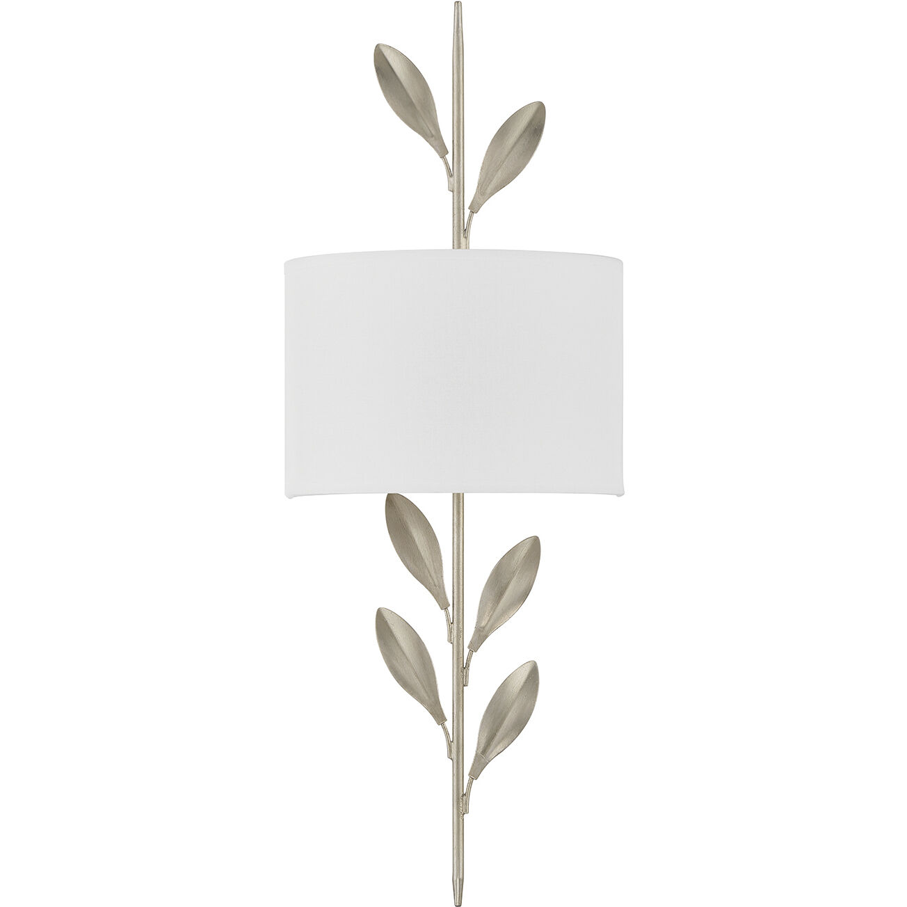 Broche Sconce Wall Light in Antique Silver