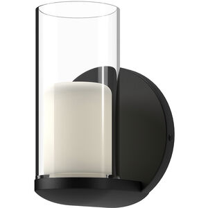Birch 3 inch Black and Clear Glass Wall Sconce Wall Light