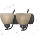 Kingston 2 Light 13 inch Oil Rubbed Bronze Vanity Light Wall Light