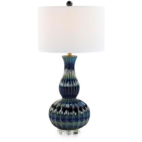 Genevieve Blue Table Lamp Portable Light