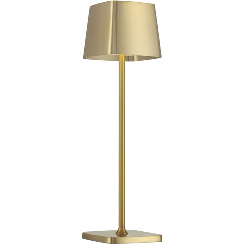 Task Portables 15 inch 3.00 watt Soft Brass Table Lamp Portable Light