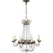 Chapman & Myers Paris Flea Market 8 Light 24 inch Sheffield Silver Chandelier Ceiling Light, Medium