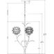 Dandelion 3 Light 22.75 inch Contemporary Silver Leaf and Silver and Contemporary Gold Leaf Pendant Ceiling Light