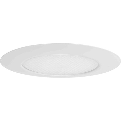 6in Recessed Trim A19 Satin White Lensed Shower Trim