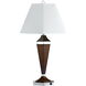 Hotel 30 inch 100 watt Brushed Steel and Espresso Table Lamp Portable Light