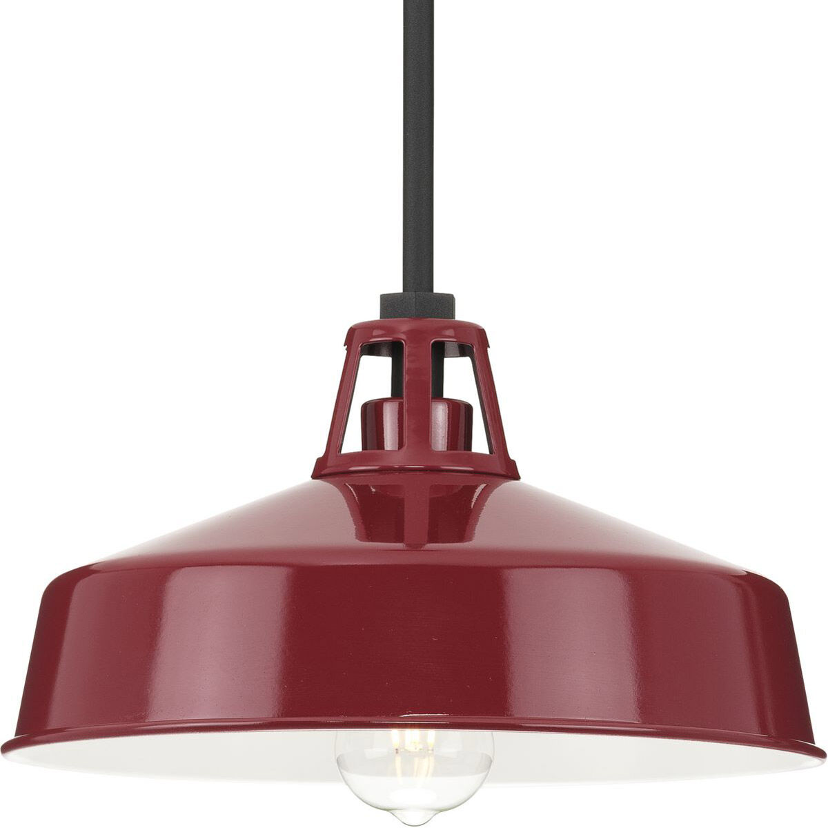 Red industrial pendant light online