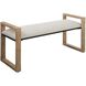 Areca Natural Rattan and Oatmeal Bench