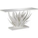Agave 60.25 inch Gesso White and Clear Console Table, Marjorie Skouras Collection