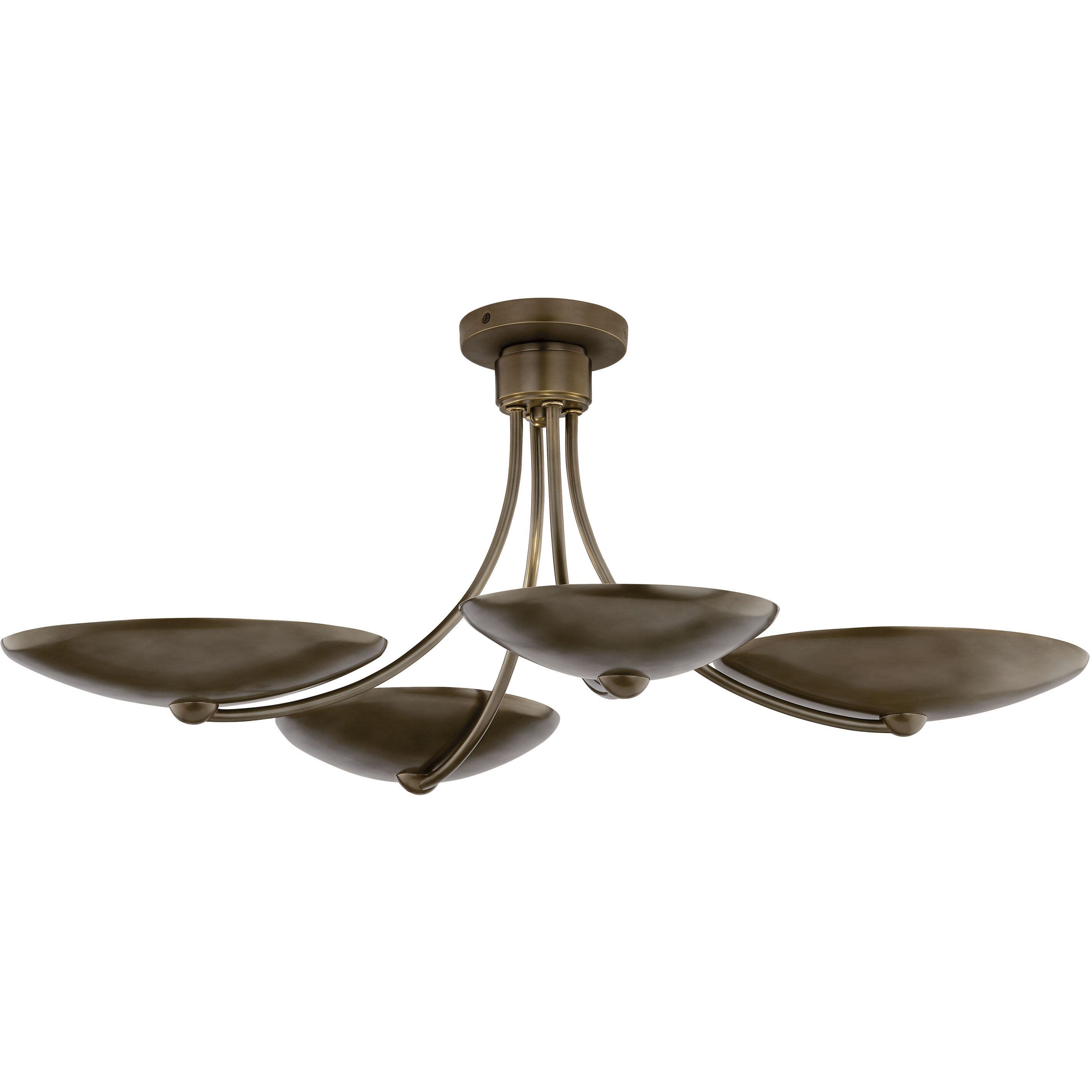 Palmela 4 Light Lacquered Bronze Convertible Chandelier Ceiling Light