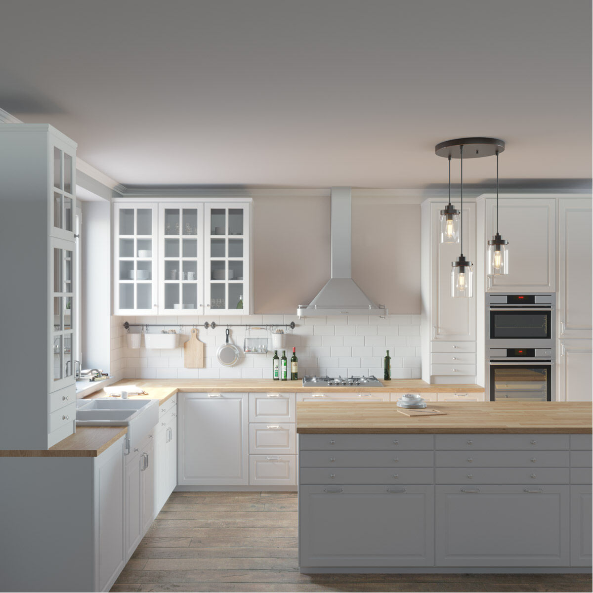 Devon Park 3 Light 15 inch Onyx Bengal Round Cluster Pendant Ceiling Light