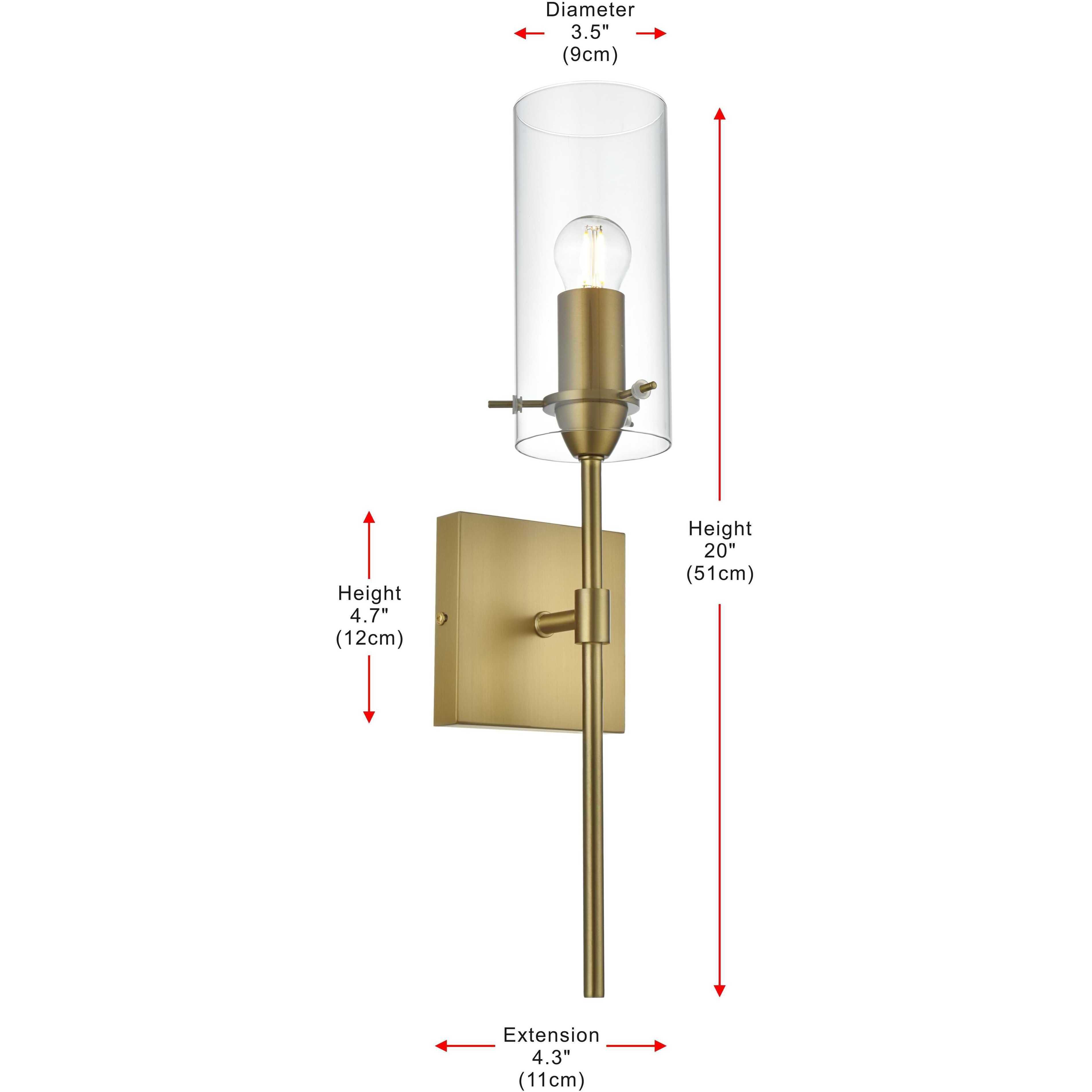 Elsreth 1 Light 5 inch Satin Gold Bath Sconce Wall Light