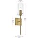 Elsreth 1 Light 5 inch Satin Gold Bath Sconce Wall Light
