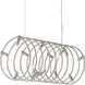 Soar 14 Light 40 inch Contemporary Silver Leaf Linear Chandelier Ceiling Light, Rectangular