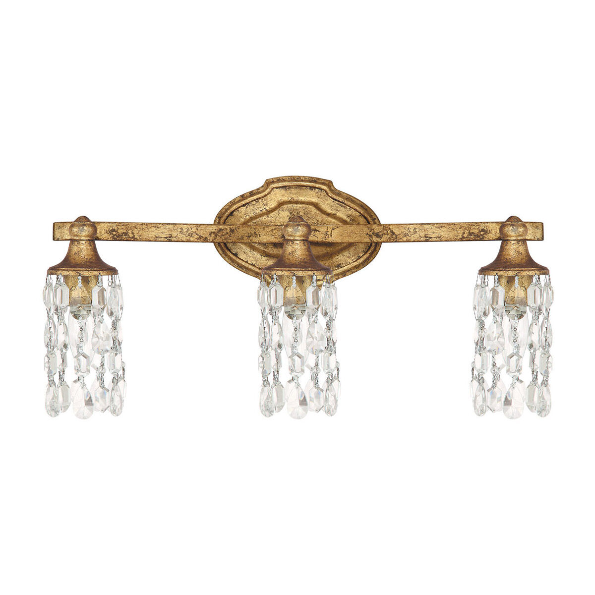 Capital Lighting 8523AG CR Blakely 3 Light 21 inch Antique Gold Vanity Light Wall Light