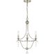 Metro 3 Light 15.5 inch Antique Silver Mini Chandelier Ceiling Light