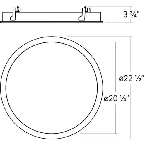 Pi Integrated LED Satin White Recessed Mount