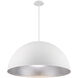 Yolo LED 35.5 inch Black Gold Leaf Pendant Ceiling Light in 35in.