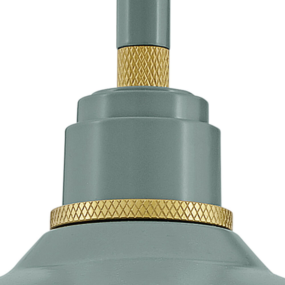 Foundry Classic Outdoor Barn Light in Sage Green, Gooseneck