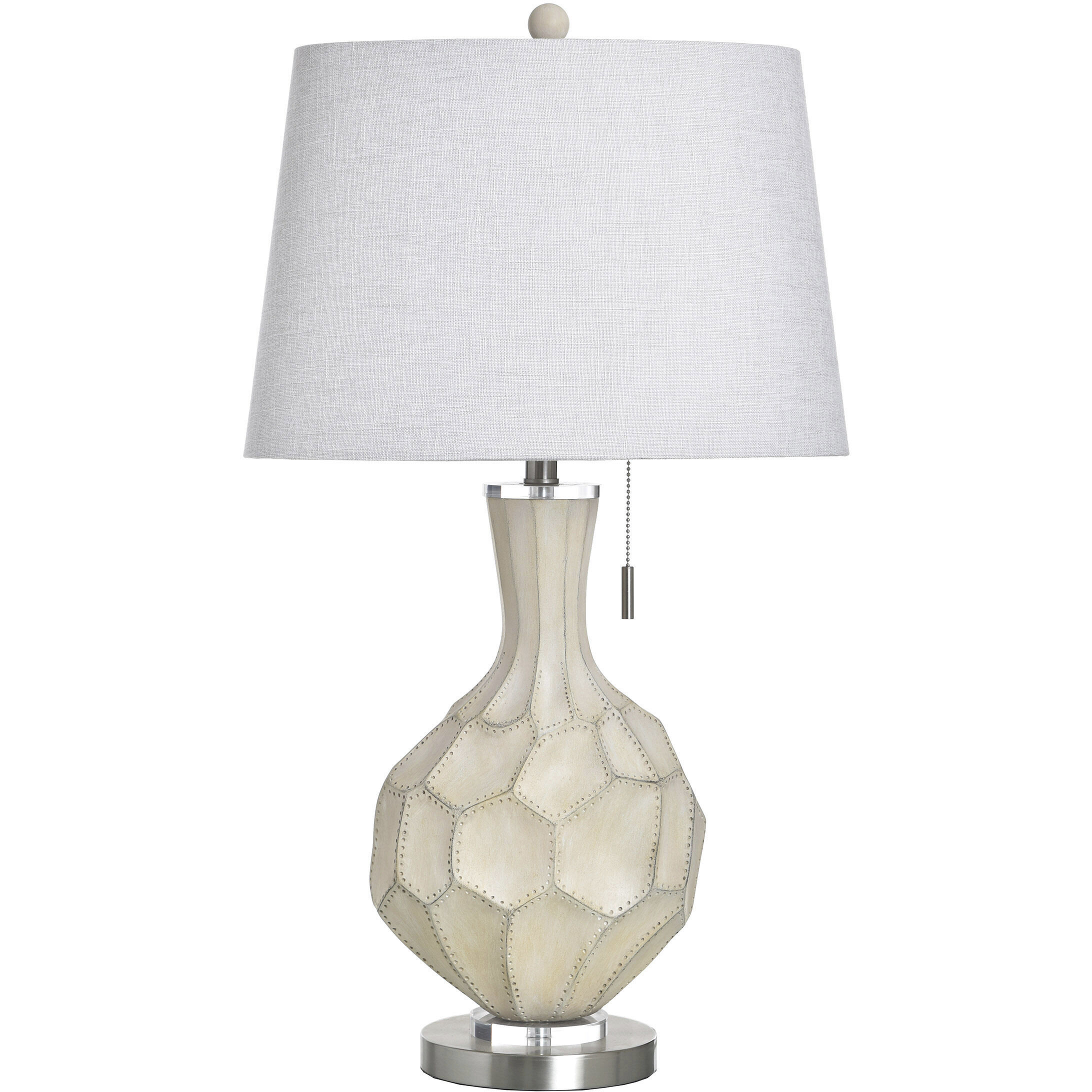 Poly 32.5 inch 100 watt Buzet Ivory Table Lamp Portable Light