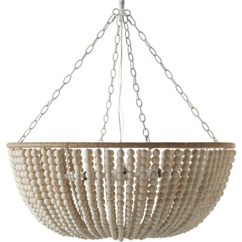 Belem 6 Light 30 inch Cream Pendant Ceiling Light