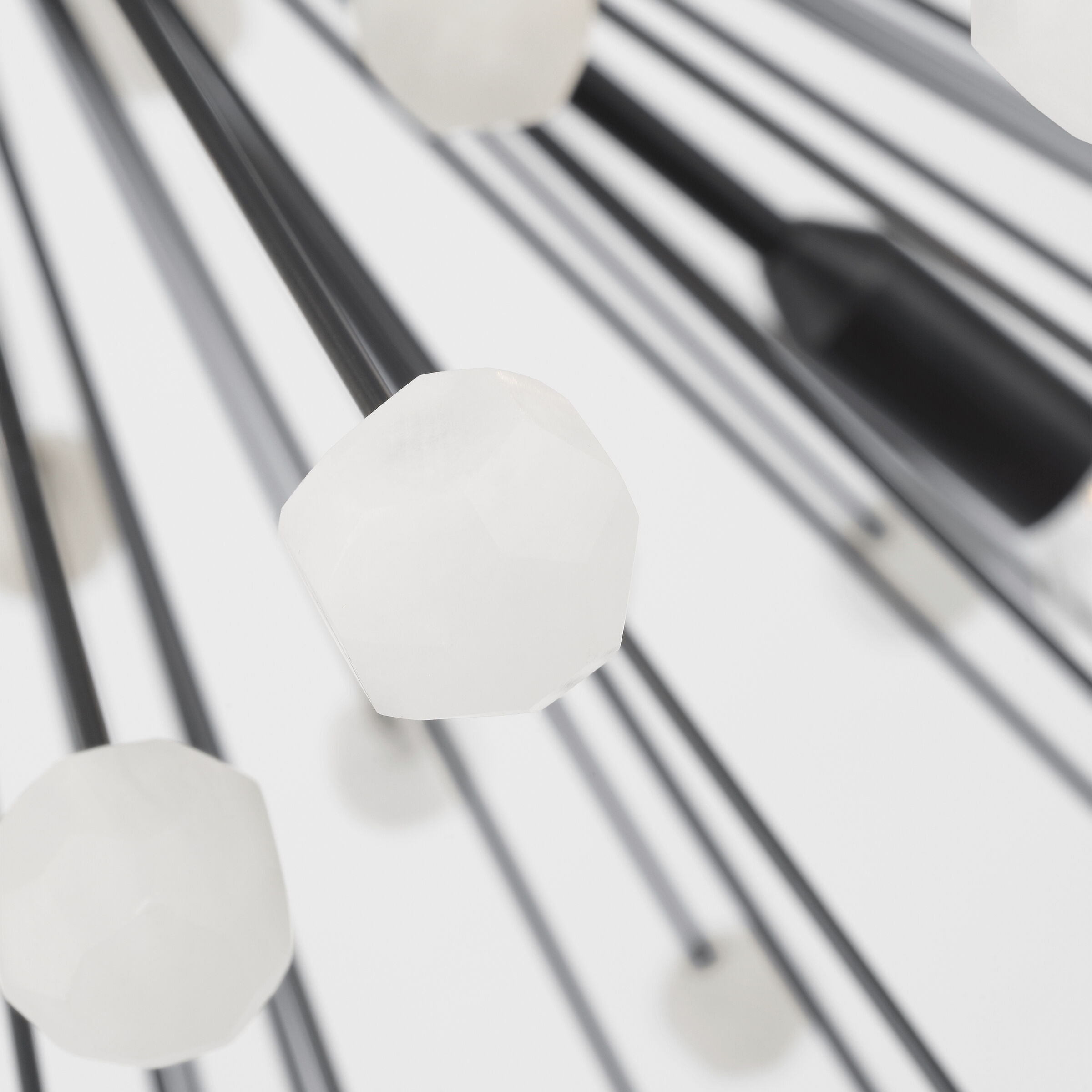 Suzanne Kasler Lys LED 31.25 inch Bronze and Alabaster Chandelier Ceiling Light