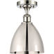 Ballston Dome LED 7.5 inch Polished Nickel Semi-Flush Mount Ceiling Light