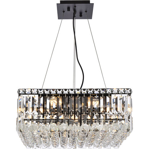 Maxime 12 Light 20 inch Black and Clear Chandelier Ceiling Light in Royal Cut