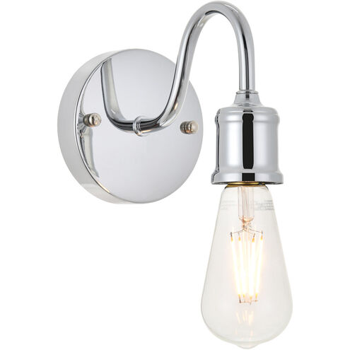 Serif 1 Light 5 inch Chrome Wall Sconce Wall Light