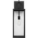Rox 1 Light Textured Black Outdoor Wall Lantern in Incandescent