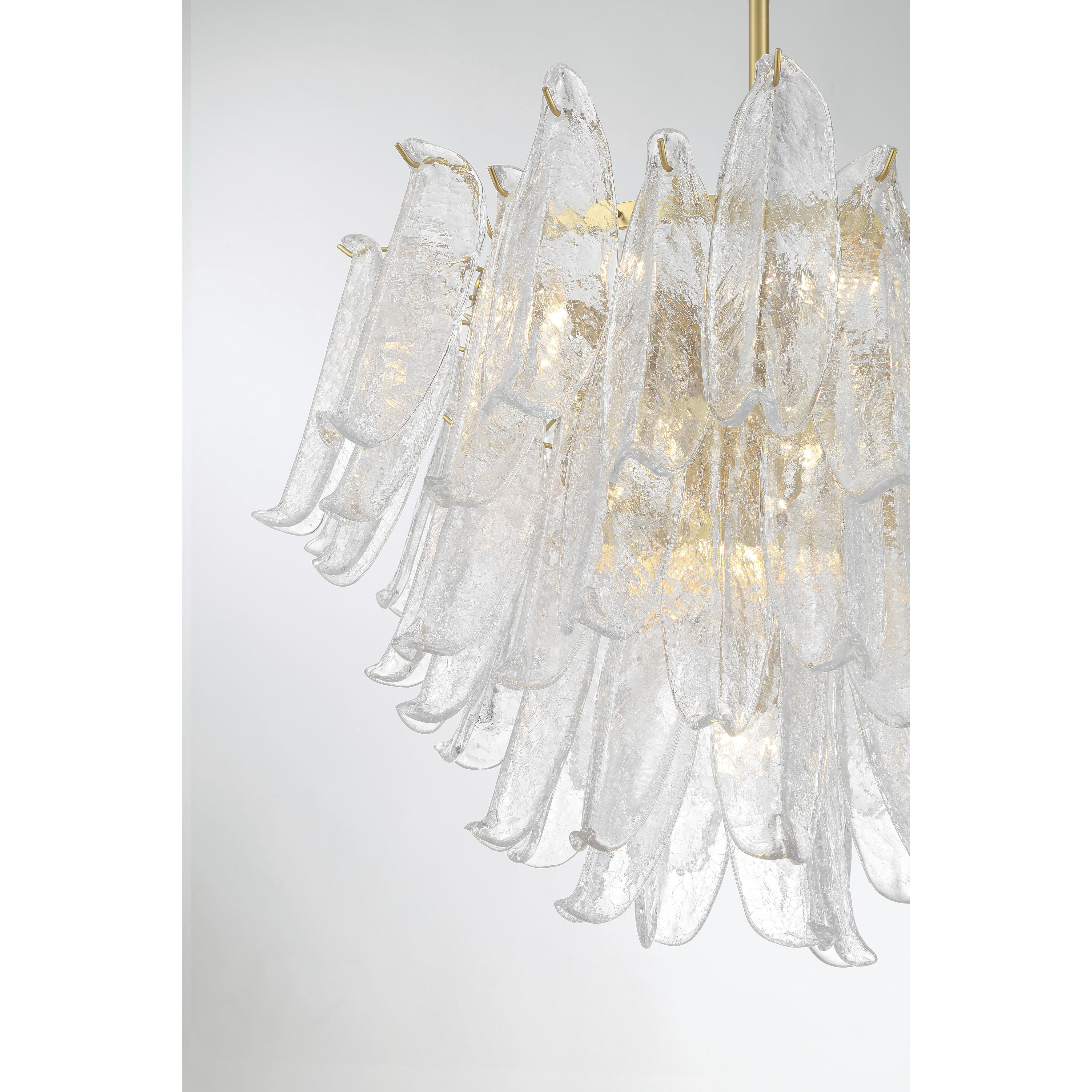 Regent 13 Light 28.25 inch Legacy Brass Chandelier Ceiling Light in Clear Crackled Glass