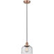 Edison Bell 1 Light 8 inch Antique Copper Mini Pendant Ceiling Light