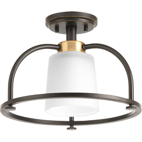 West Village 1 Light 13.5 inch Antique Bronze Semi-Flush Mount Convertible Ceiling Light, Design Series