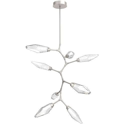 Rock Crystal LED 37.1 inch Beige Silver Chandelier Ceiling Light, Modern Vine