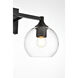Foster 2 Light 16 inch Black Bath Sconce Wall Light