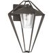 Stellar 1 Light 18.5 inch Coastal Dark Smoke Outdoor Sconce, Small