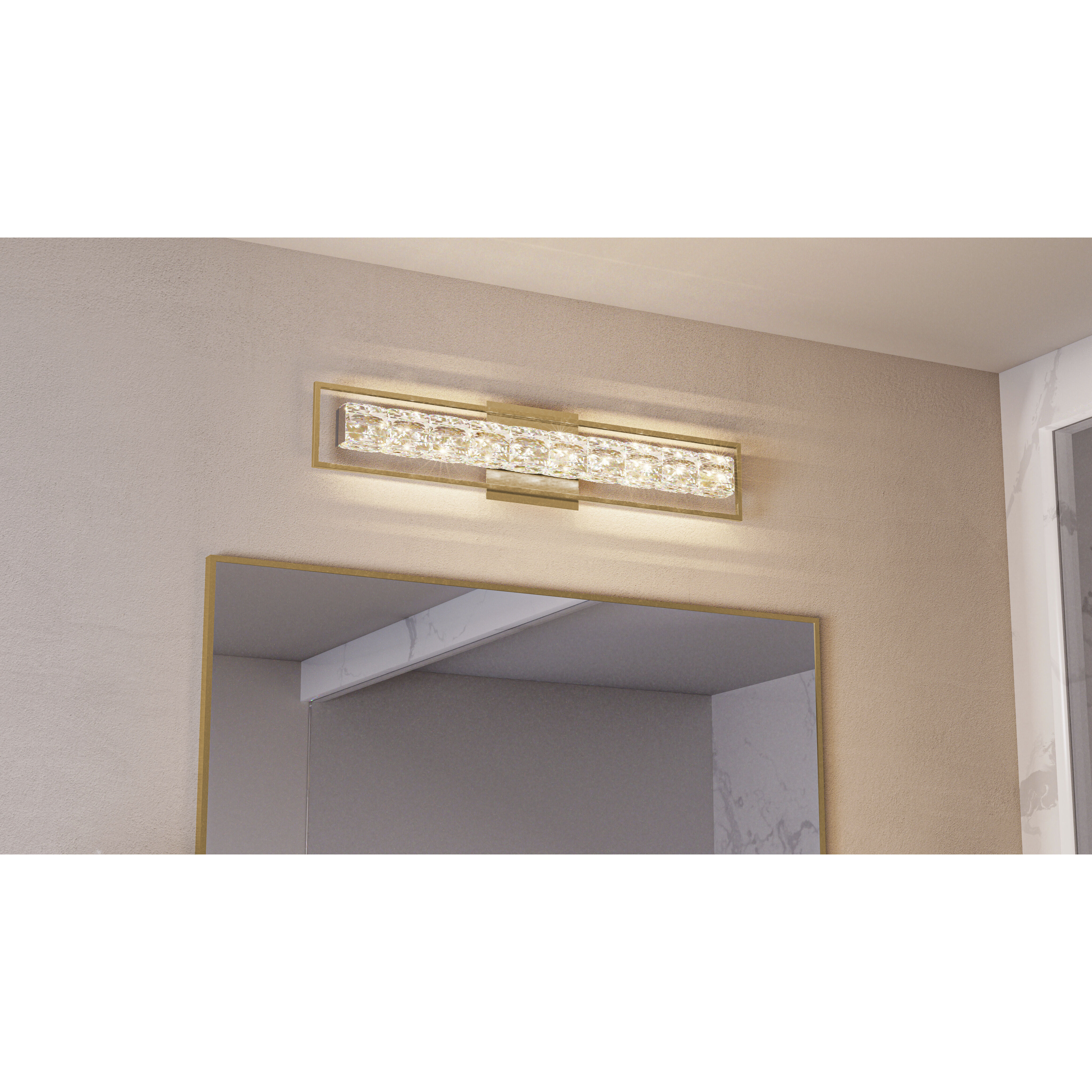 Dazzle LED 33.25 inch Soft Gold Bath Light Wall Light, Large