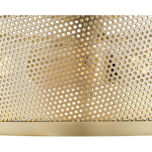 Cash 3 Light 13.75 inch Lacquered Brass Semi-Flush Mount Ceiling Light