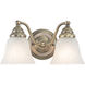 Standford LED 13 inch Antique Brass Bathroom Light Wall Light