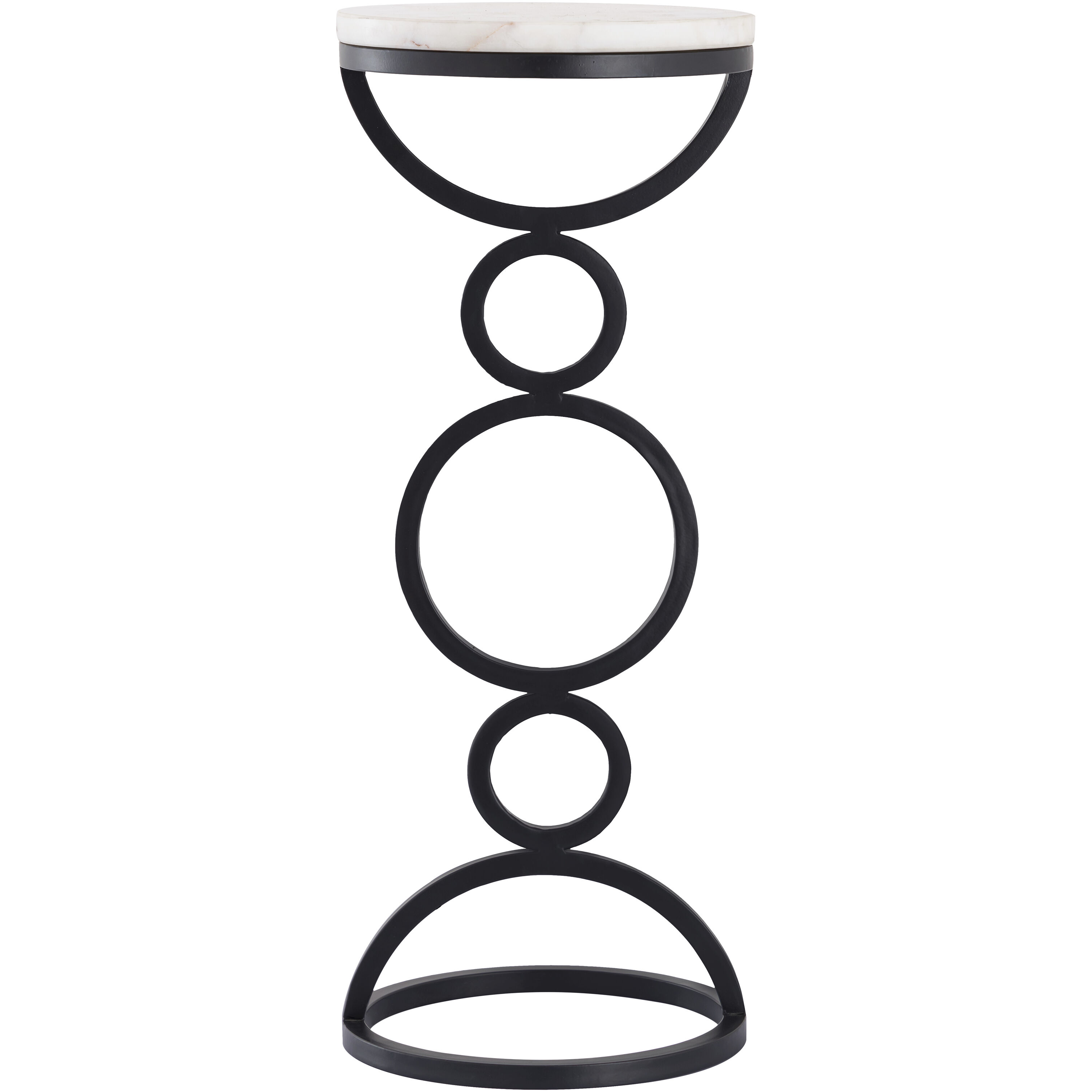 Spivey 22 X 8 inch Black with White Accent Table