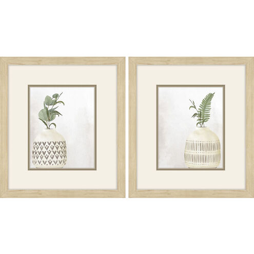 Vases Brown and Green Framed Art